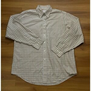 Mens Brooks Brothers Traditional Fit Plaid Button Down Casual Shirt‎